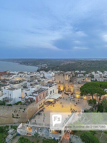 Aerial view of Castro  Lecce  Salento  Apulia  Italy  Europe