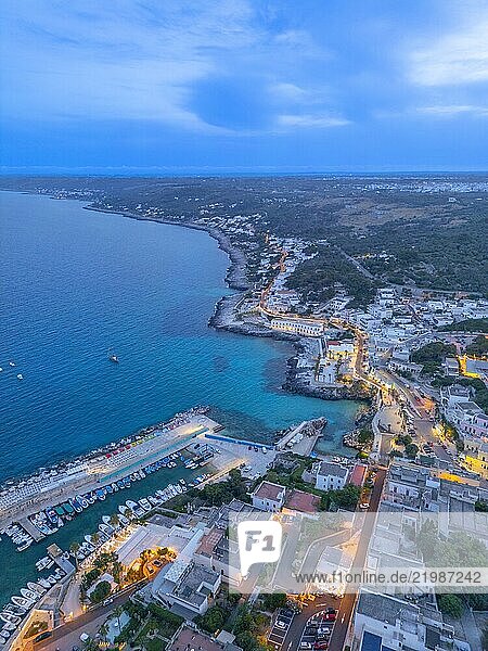 Aerial view of Castro  Lecce  Salento  Apulia  Italy  Europe