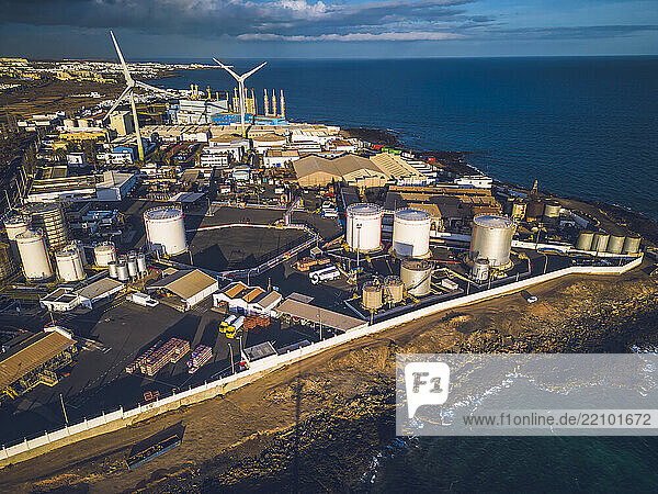 Spain  Canary Islands  Lanzarote. Arrecife. Disa industrial site