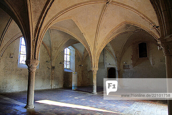58 La Charite sur Loire  Prieure cloister  chapter house