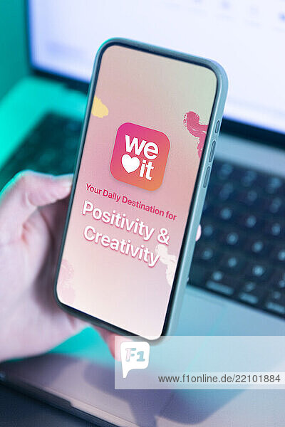 Now  a phone with the We Heart It app  an image-based social network