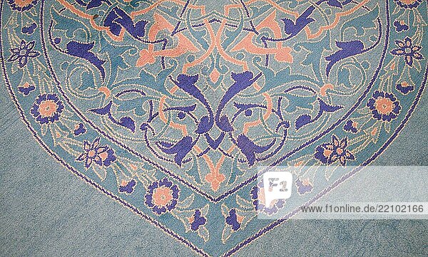 muslim  interior  religious  Yesil  Bursa  travel  wall painting  landmark  Yesil Camii  Asia  T?rkiye  Turkey  monument  Mosque
