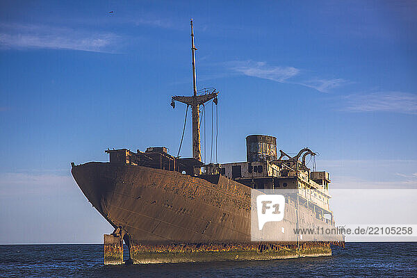 Spain  Canary Islands  Lanzarote. Arrecife. Telamon wreck