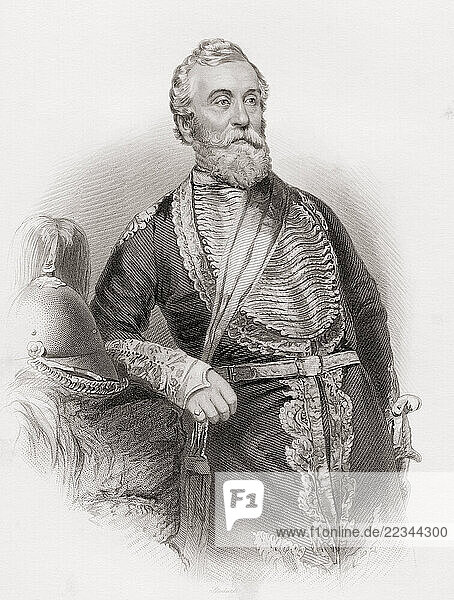 George Stewart Beatson  1814 – 1874. Scottish physician  surgeon-general of the British Army and Honorary Physician to Queen Victoria. From a 19th century print