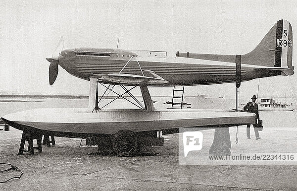 EDITORIAL The Supermarine S.6B Schneider Trophy Machine  1931. From Wings of War  published 1942.