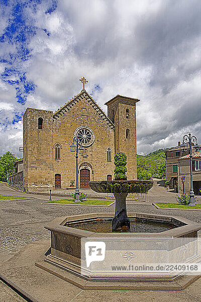 Brunnen  Fontana con pesci rossi  Kirche  Chiesa di San Salvatore
