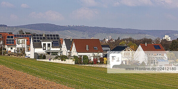 Single-family homes with photovoltaic systems in Weinstadt  Germany
