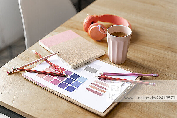 Desk in a creative office