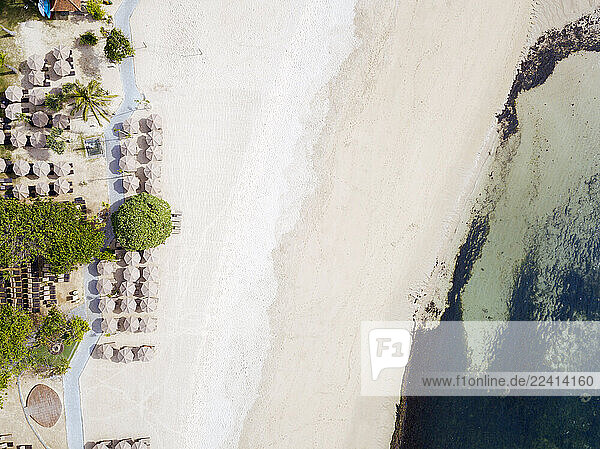 Indonesia  Bali  Nusa Dua  Aerial view of resort beach