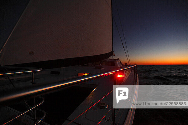 A 63 feet catamaran Cruising on the east coast of Australia.