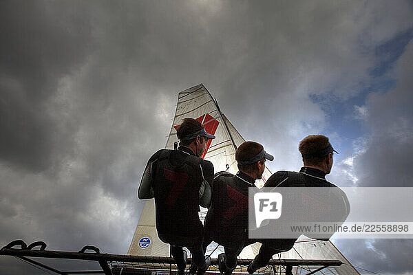 Training Session on board an 18 ft. skiff in Sydney Australia.