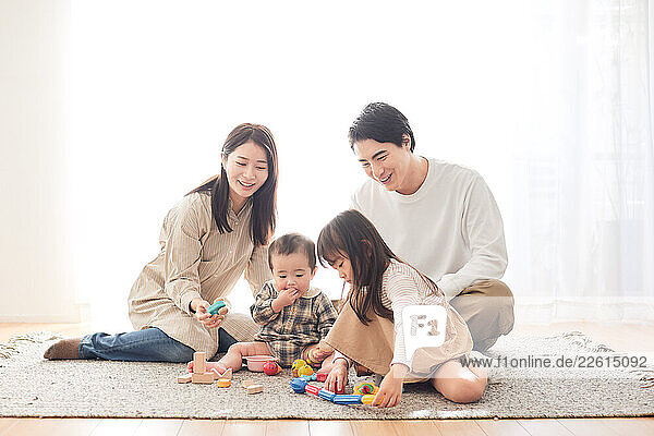 Japanese family at home
