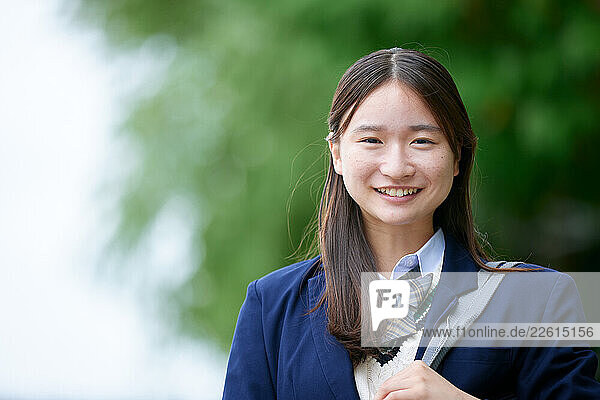 Japanese schoolgirl in uniform
