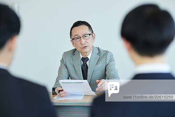 Japanese businesspeople in the office