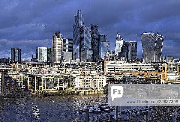 City of London at sunset  London  England United Kingdom