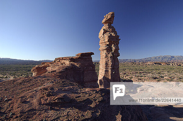 Rock Pillar  Parque Nacional Talampaya  near Villa Union  La Rioja  Argentina  South America