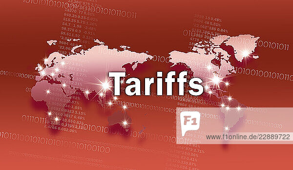 World map showing American tariffs