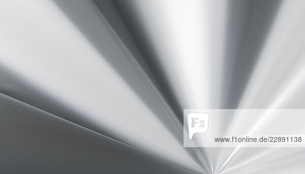 Abstract metallic lines converging to a central point creating a dynamic  futuristic pattern. Blender illustration