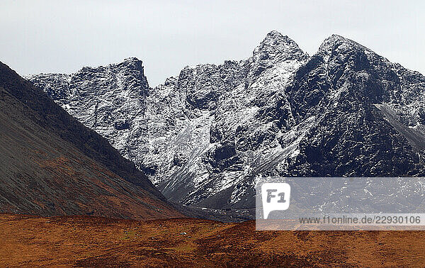 Cullin Hills in winter  Isle of Skye  Scotland  UK