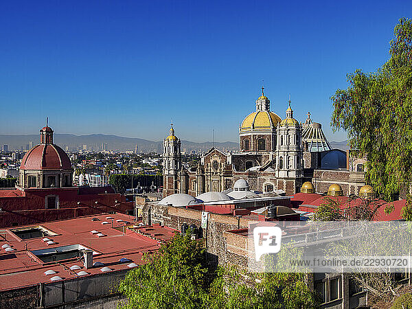 Old Basilica of Guadalupe  elevated view  Villa de Guadalupe  Mexico City  Mexico