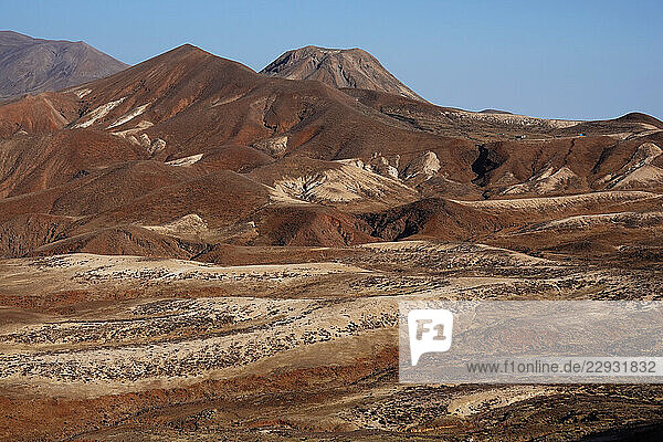 Desert landscape in the far southwest of Saint Anthony  Cape Verde