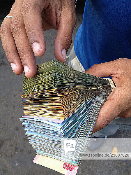 Money changers hands