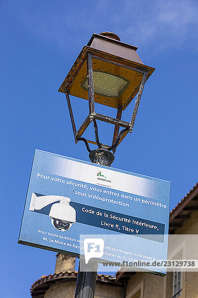 France  Basque Country  Nouvelle-Aquitaine region  Pyr?n?es-Atlantiques  Bayonne. Video surveillance