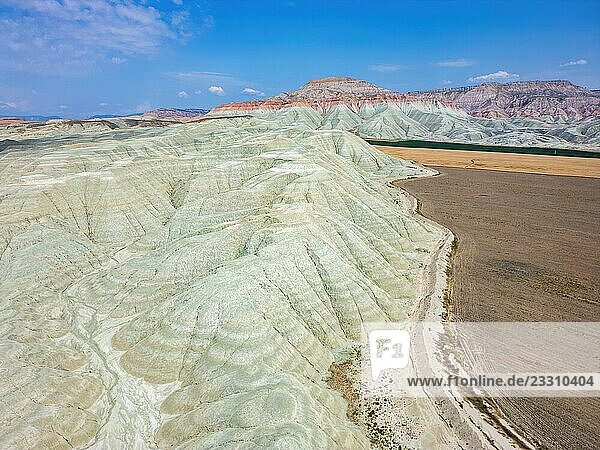 Aerial view of colorful mountains in Davutoglu  Turkey